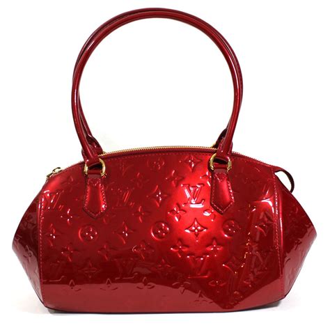 louis vuitton handbag red patent leather|louis vuitton patent handbags.